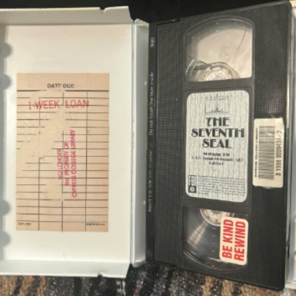 The Seventh Seal VHS Former Library Copy Hard to Find! - Picture 3 of 4